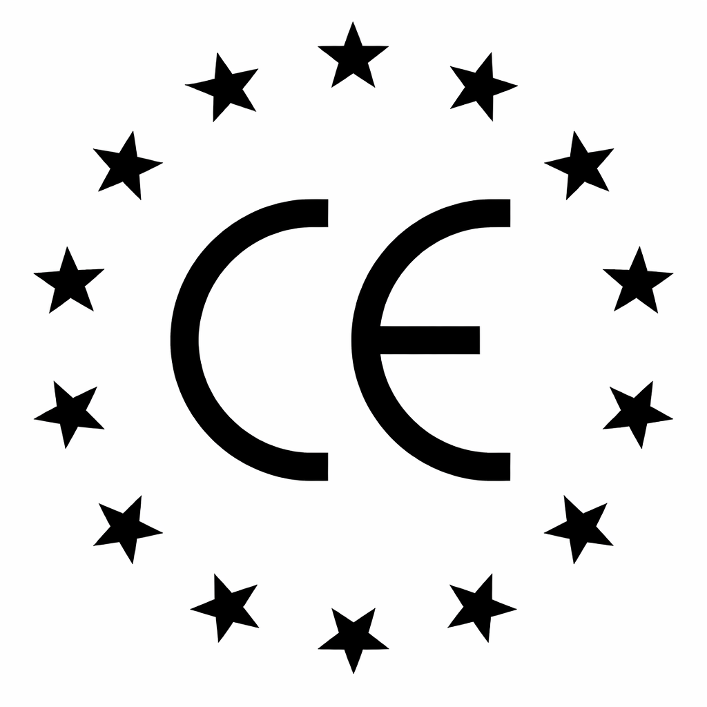 CE mark with stars design