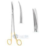 Gorney-Freeman TC Facelift Scissors, Double Angled Shanks, Bevelled Blades, 230mm, 9"