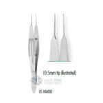 Castroviejo Suture Forceps, 1x2 Teeth, 110mm, 4 1/3"