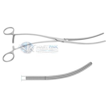 Cooley Vascular Clamp - Extra-Long S-Curved Series (3x3 Teeth)