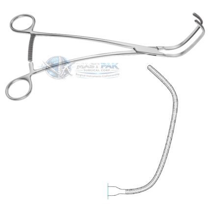 Cooley Double Curved Vascular Clamp - Backwards Shank Series