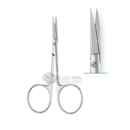 Iris Scissors, With Large Rings, 100mm, 4"