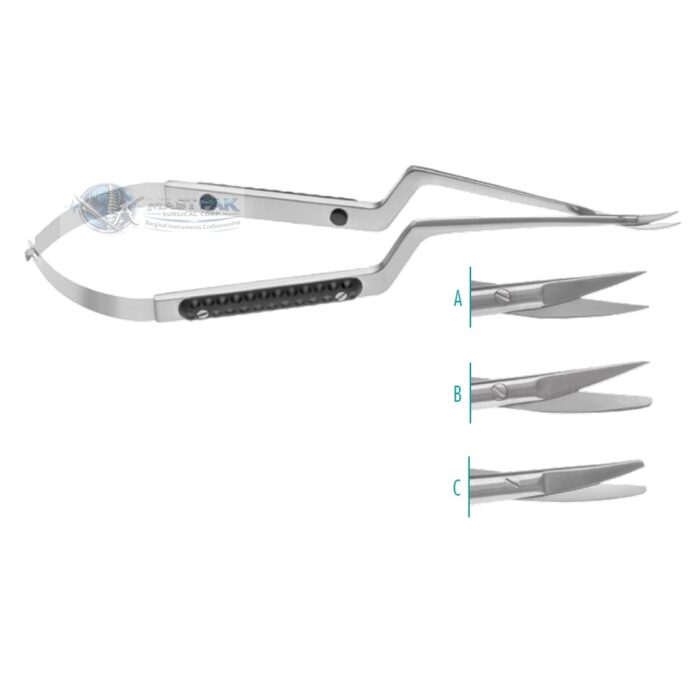 Reill Micro Scissors Micro Scissors, curved A sharp/sharp, 70mm working length – Mast Pak ...