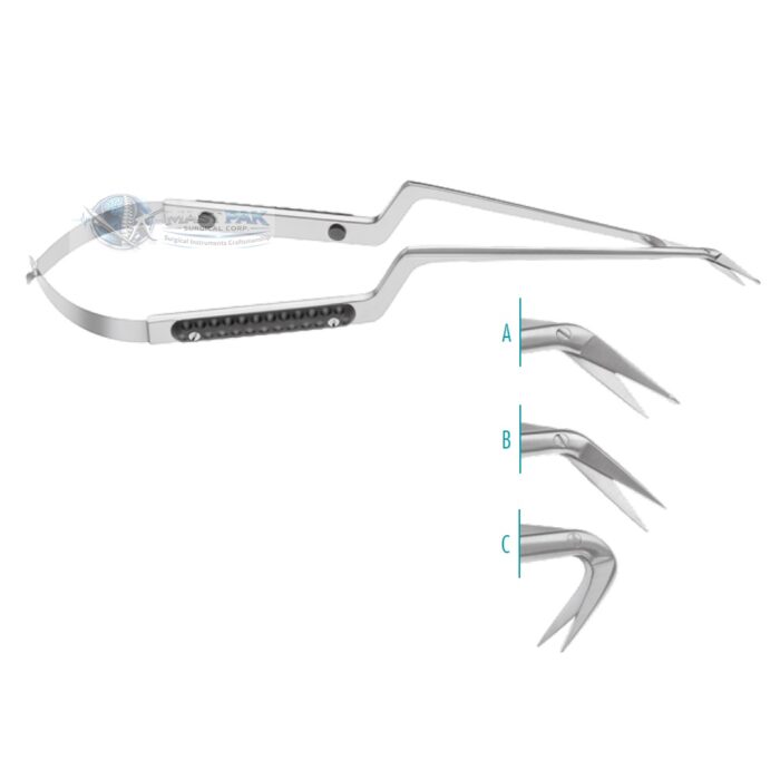 Reill Micro Scissors Micro Scissors, angled 90mm working length – Mast Pak Surgical Corporation