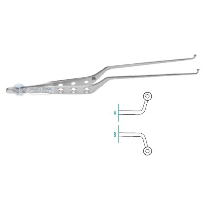 SAMII A Micro Grasping Forceps, 230mm, 9” left angled