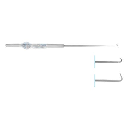 Nerve Hook, 168mm, 62/3”  180° retrograde  curved
