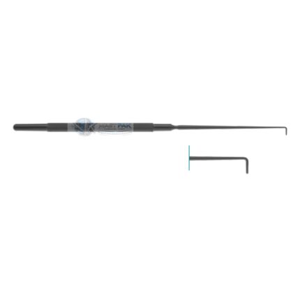 WEARY  Nerve Hook, fine, blunt, black coated  200mm, 8”