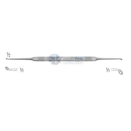 HOUSE Double-Ended Curette – Strongly Curved