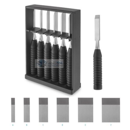Chisel Set with 6 Chisels, straight