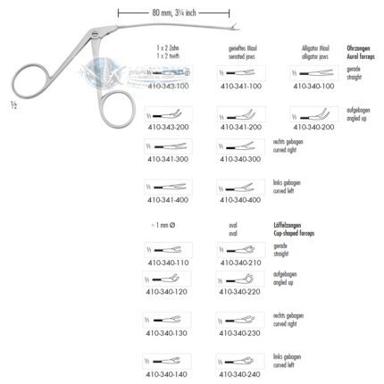 Tubular Shaft Aural Forceps – 0.9 mm Series