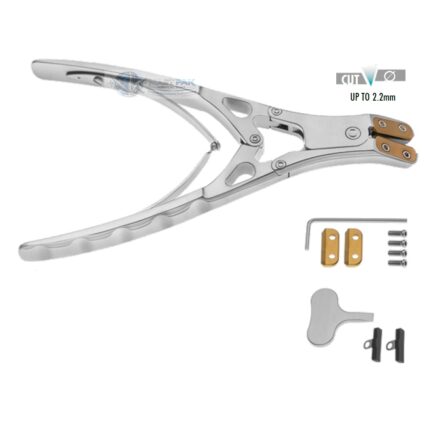 TC Wire Cutter for right-hander, exchangeable TC blades and rubber jaw 180mm, 7“
