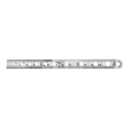 Ruler, with holes for wires and pins  150mm, 6”