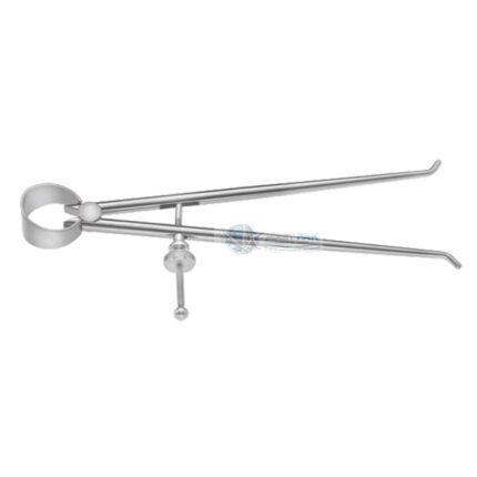 Bone Caliper, angled, blunt, 140mm opening  180mm, 7”