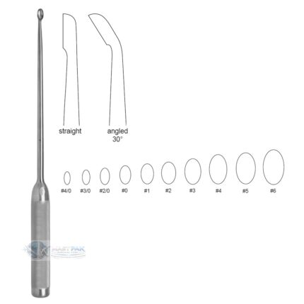 Bone Curette oval cups with hollow handle
